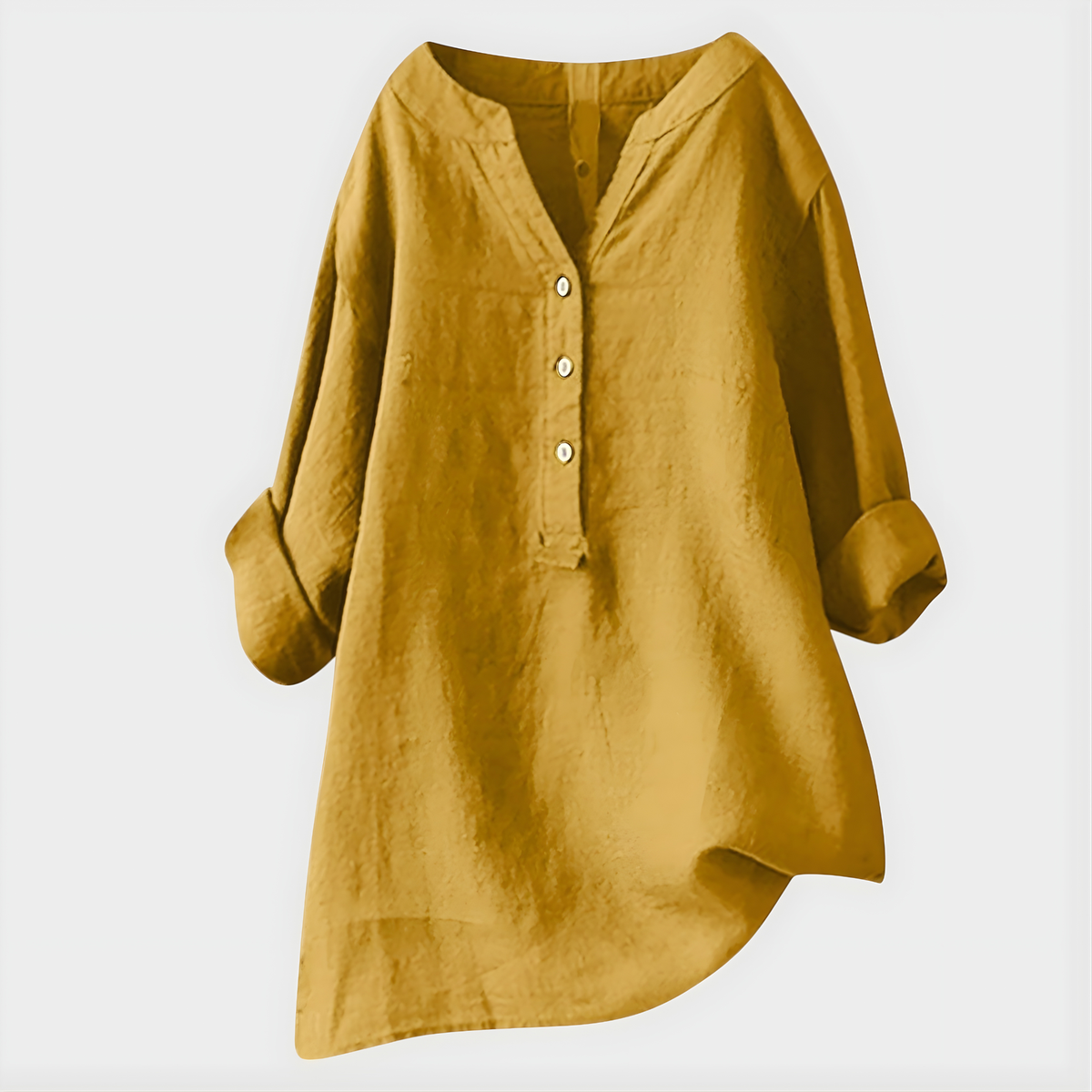 Veronique™ Elegant V-Neck Blouse with Flattering Tummy Coverage