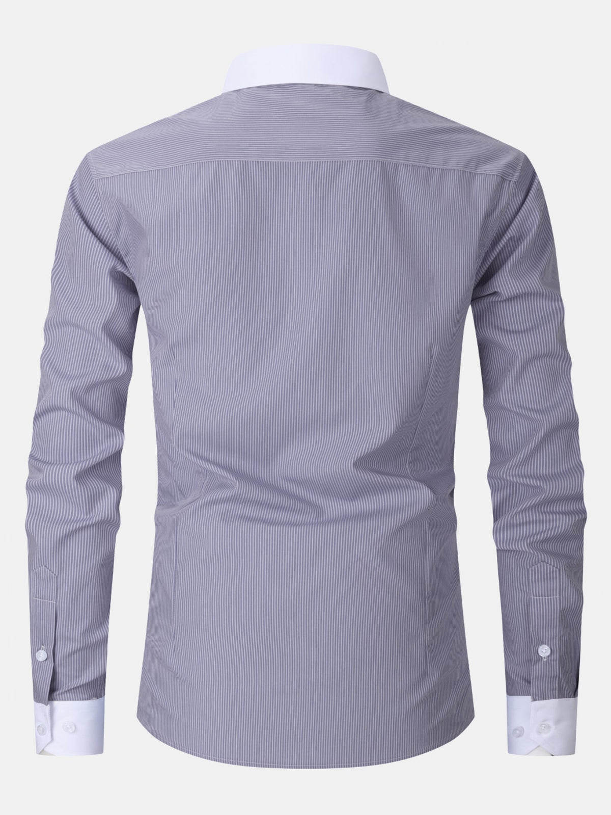 Dress Shirt with Striped Contrast Collar