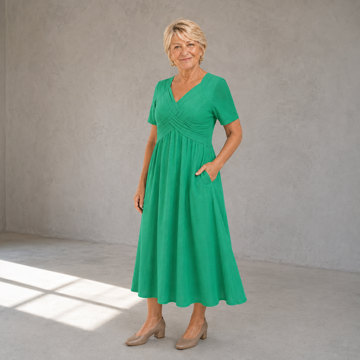 Amara™ Elegant Dress with Flattering Tummy Coverage