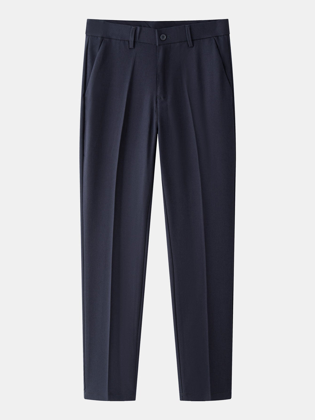 Contrast Textured Knit Polo & Slim Fit Tapered Trousers