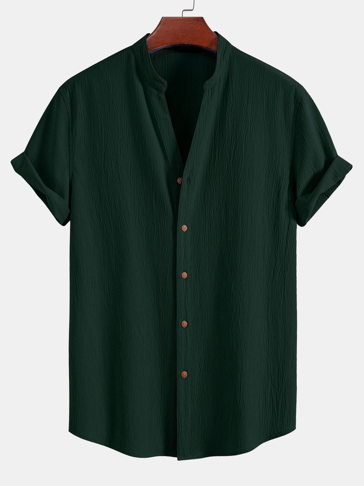 Gerimpelde textuur<tc>rood</tc> V-hals shirt &amp; kreuk textuur<tc>rood</tc> Rechte broek