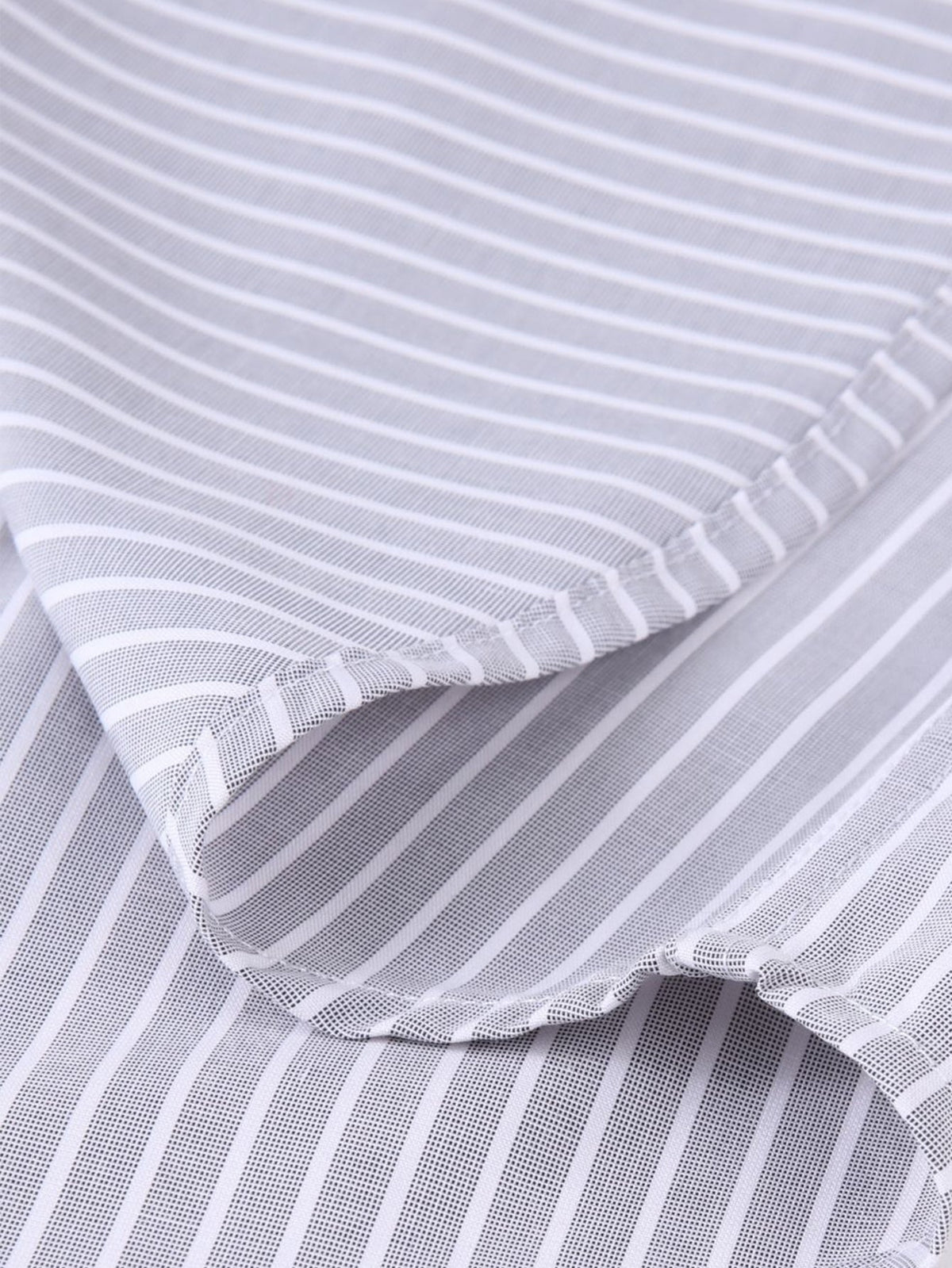 Contrast Collar Shirt with Stripes