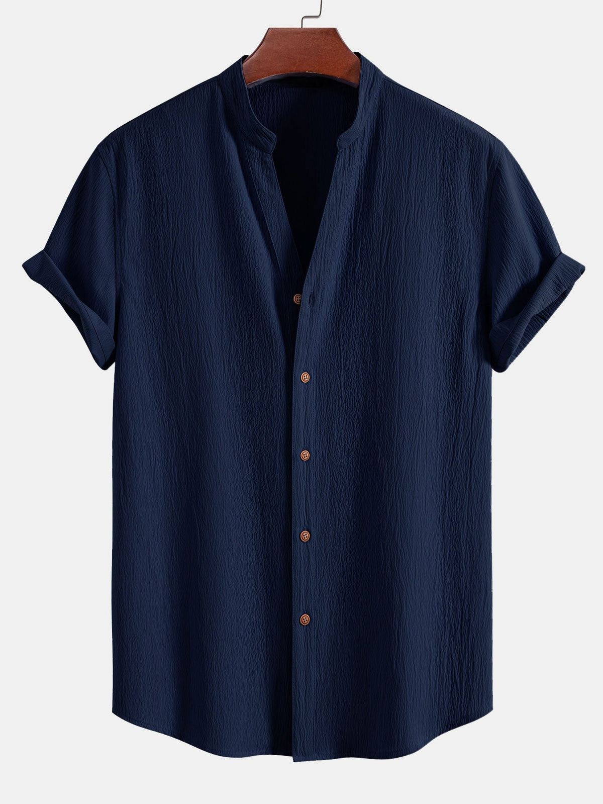 Gerimpelde textuur<tc>rood</tc> V-hals shirt &amp; kreuk textuur<tc>rood</tc> Rechte broek