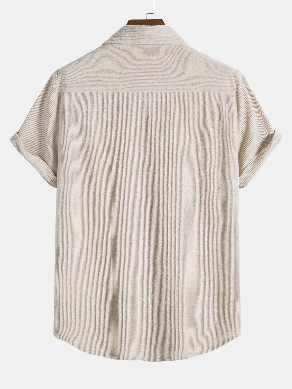 Corduroy Button Short Sleeve Shirt