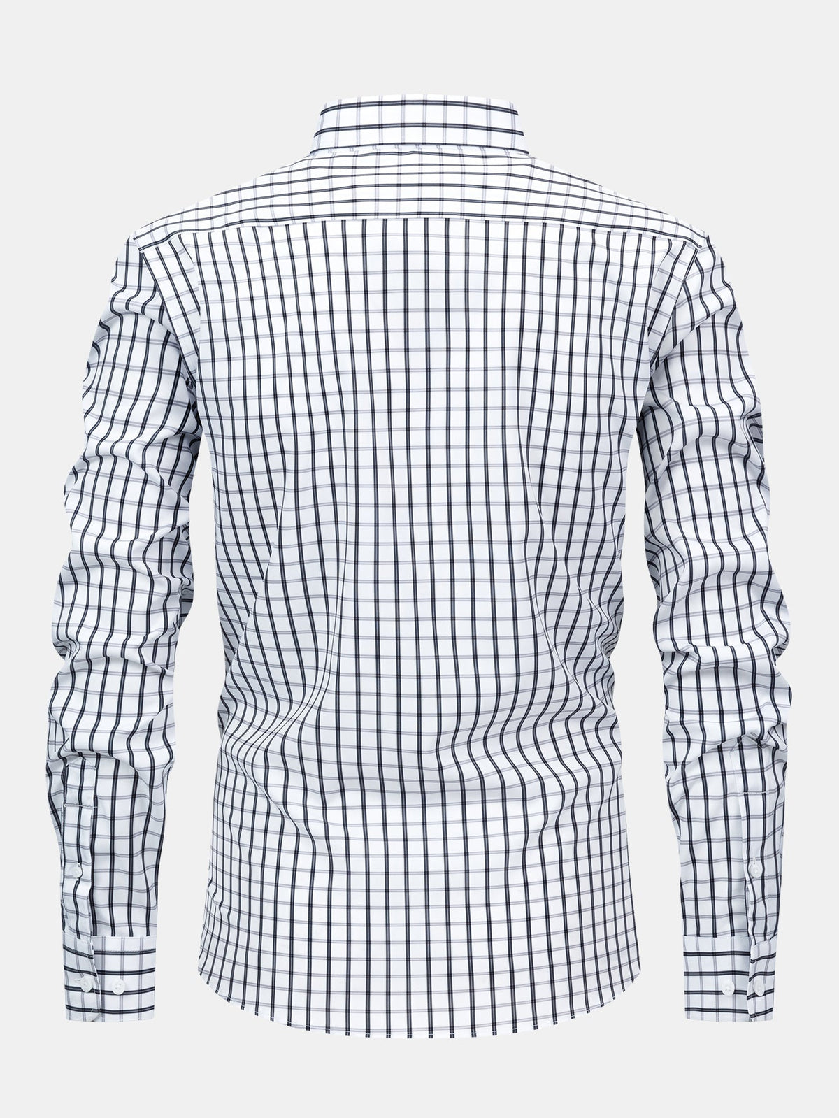 Long Sleeve Checkered Shirt with Buttons