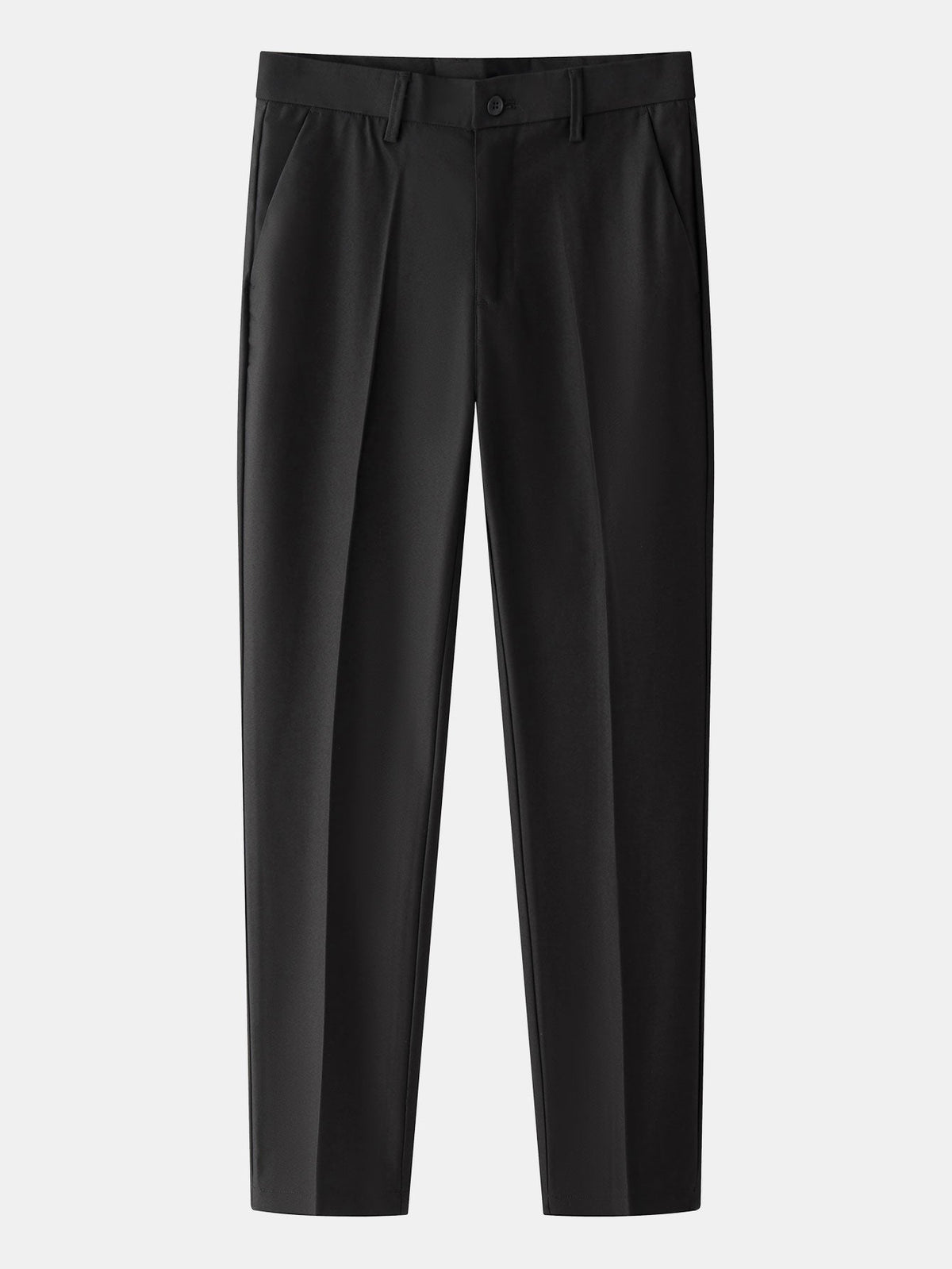 Contrast Textured Johnny Collar Polo & Slim Fit Tapered Trousers