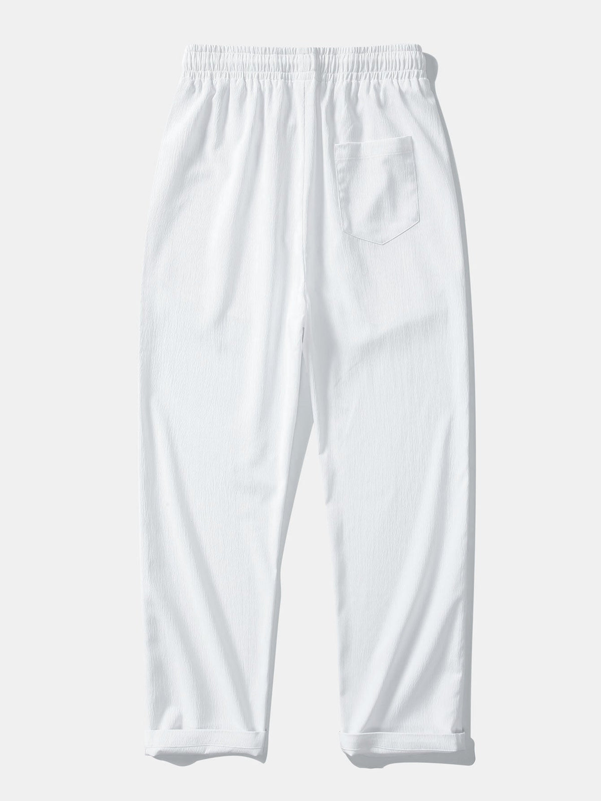 Geometry Rhombus Jacquard Button Up Shirt & Crinkle Textured Straight Leg Pants