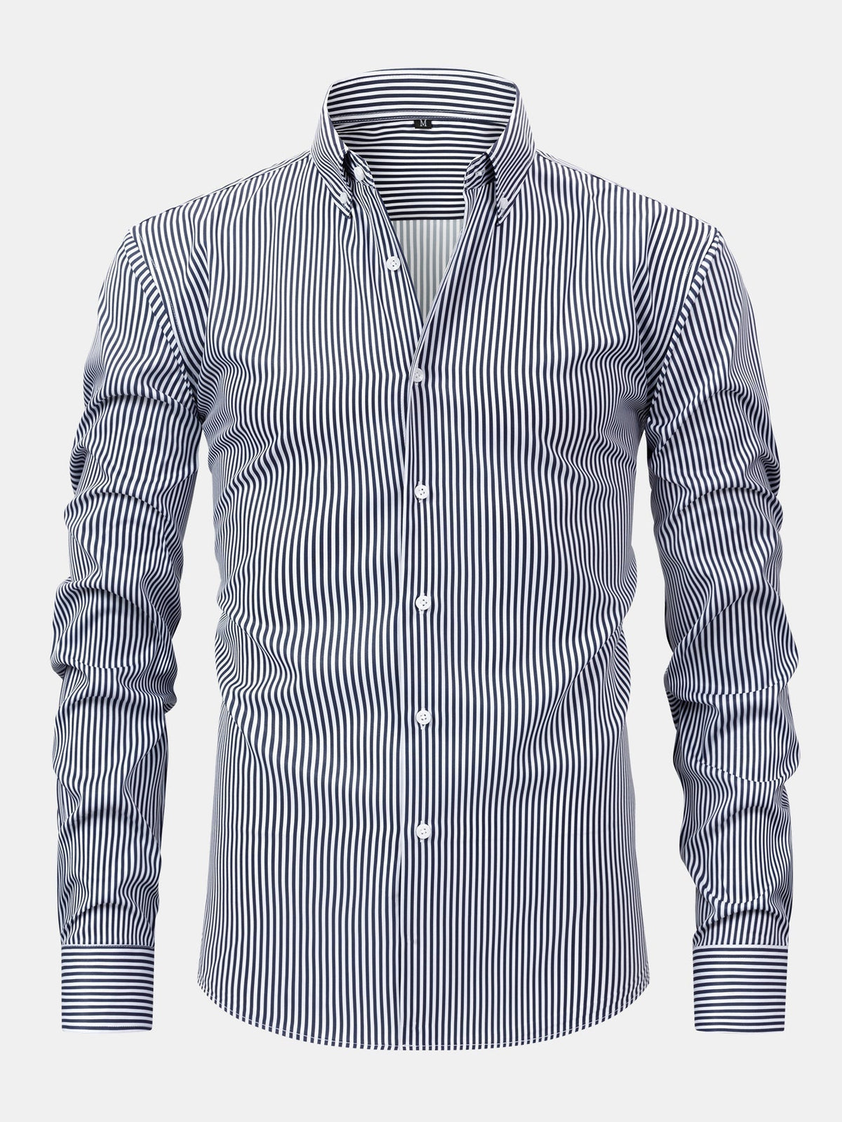 Long Sleeve Striped Shirt with Buttons