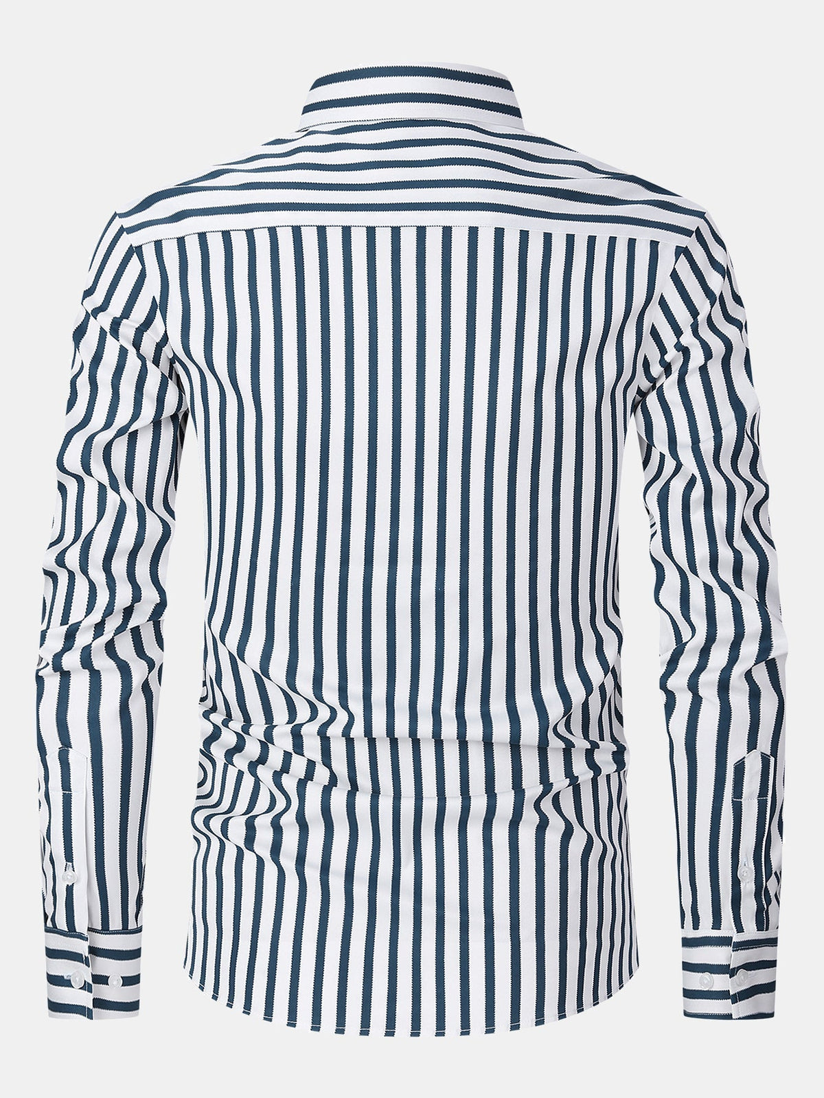 Long Sleeve Striped Shirt with Buttons