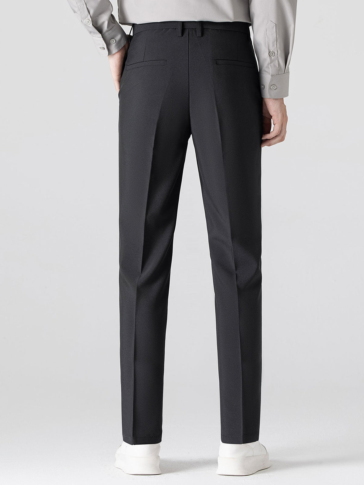 Checkerboard V-Neck Knit Polo & Slim Fit Tapered Trousers