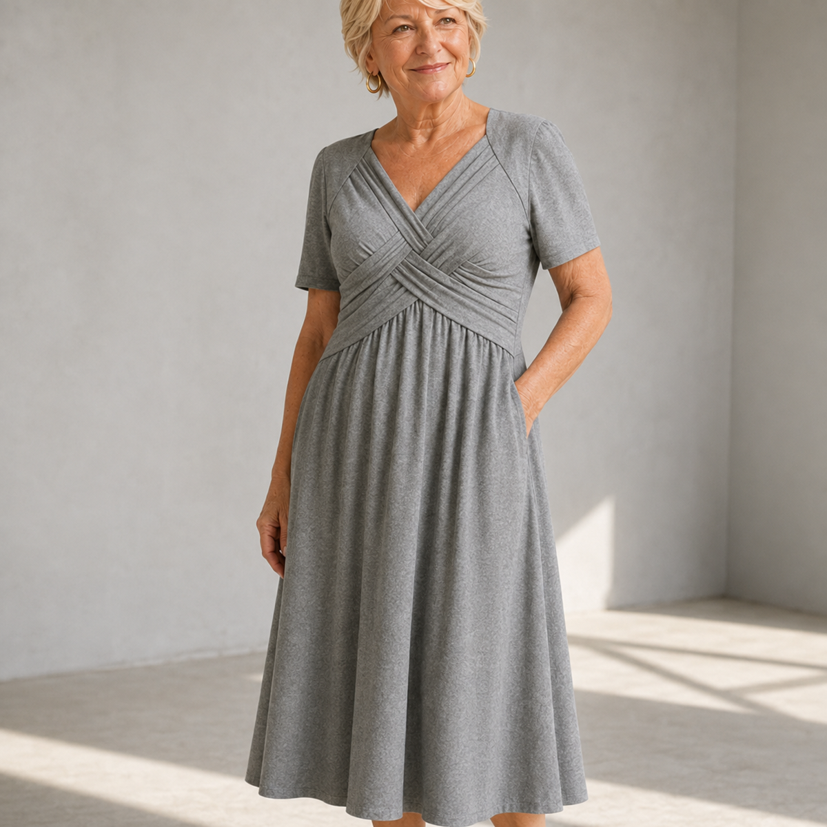 Amara™ Elegant Dress with Flattering Tummy Coverage