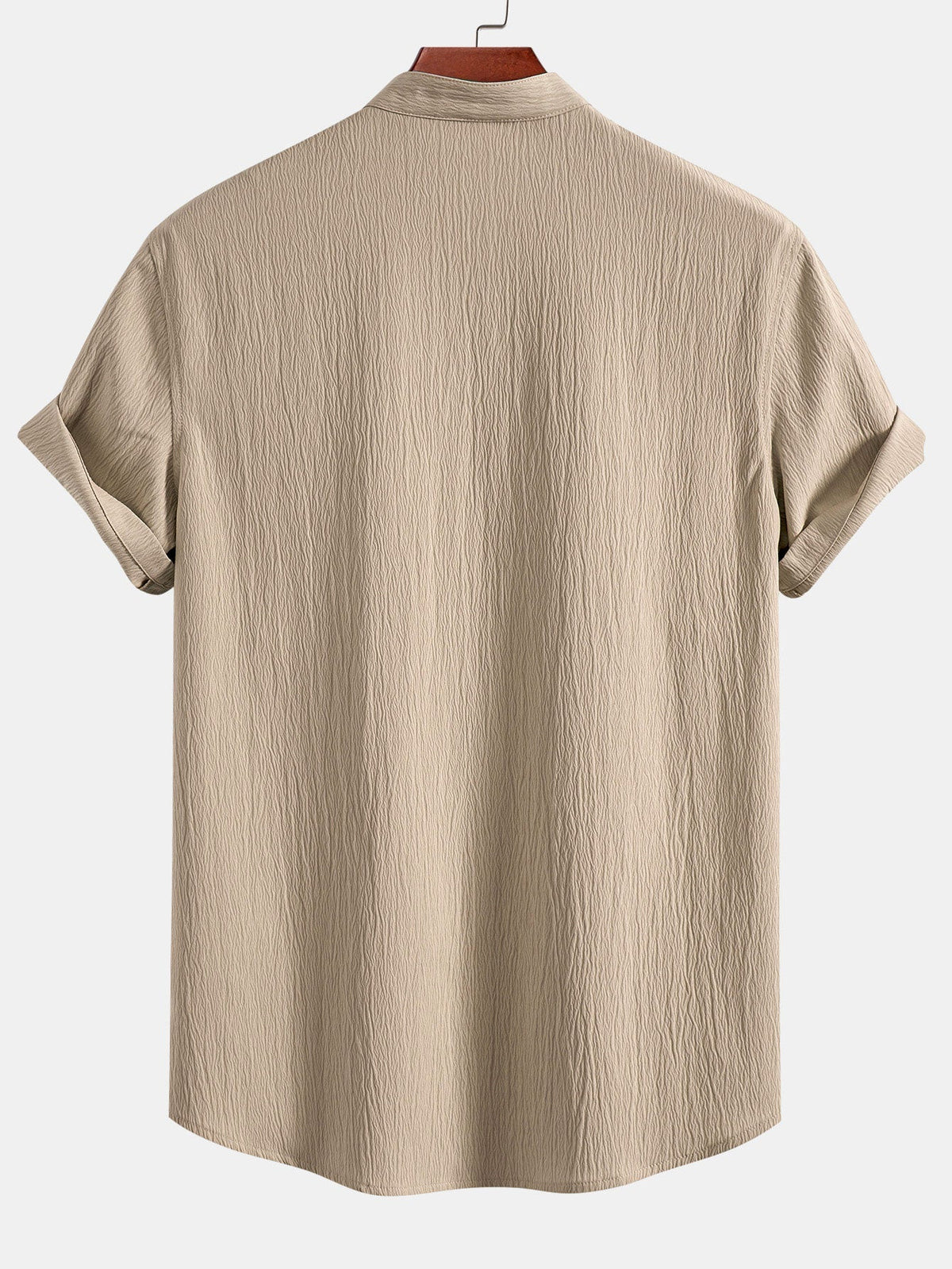Gerimpelde textuur<tc>rood</tc> V-hals shirt &amp; kreuk textuur<tc>rood</tc> Rechte broek
