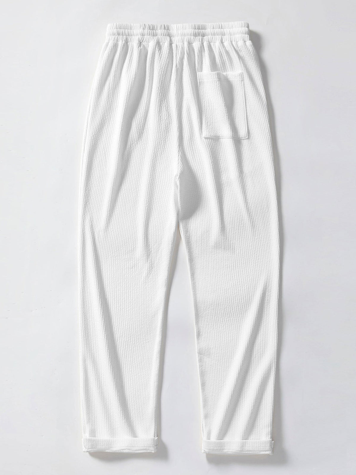 Geometric Jacquard Open Knit Polo & Straight Leg Ribbed Pants