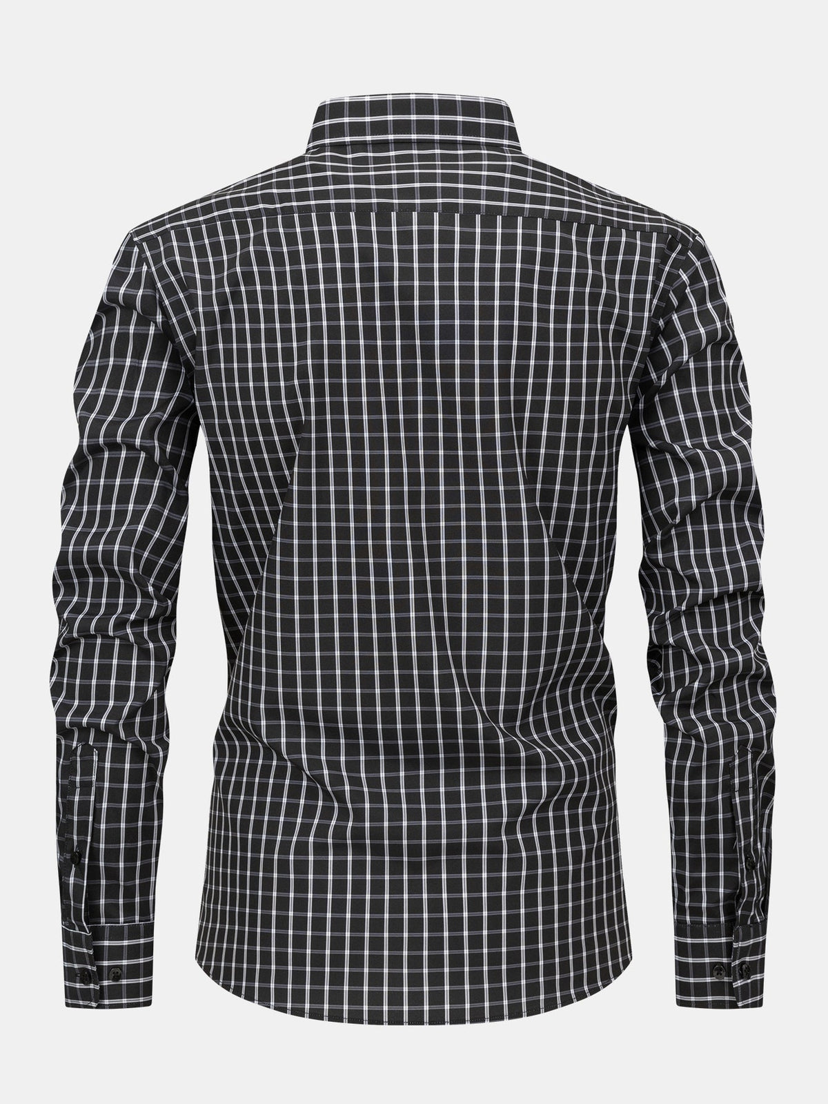 Long Sleeve Checkered Shirt with Buttons