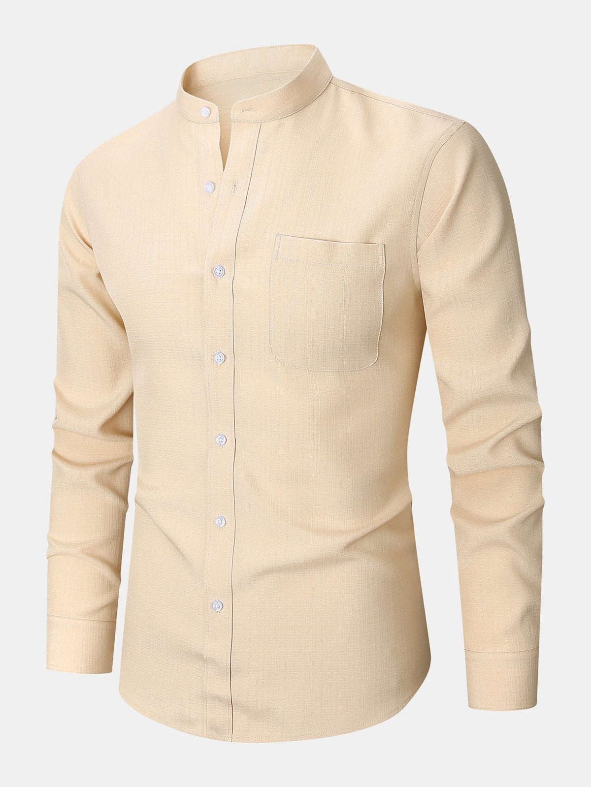 Textured Long Sleeve Turtleneck Shirt