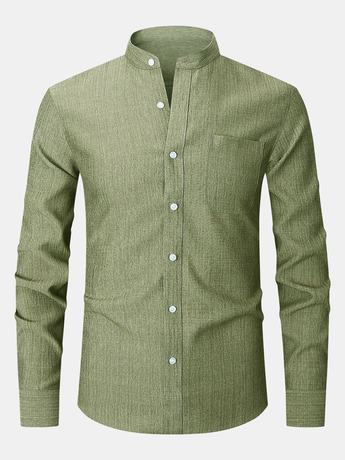 Textured Long Sleeve Turtleneck Shirt