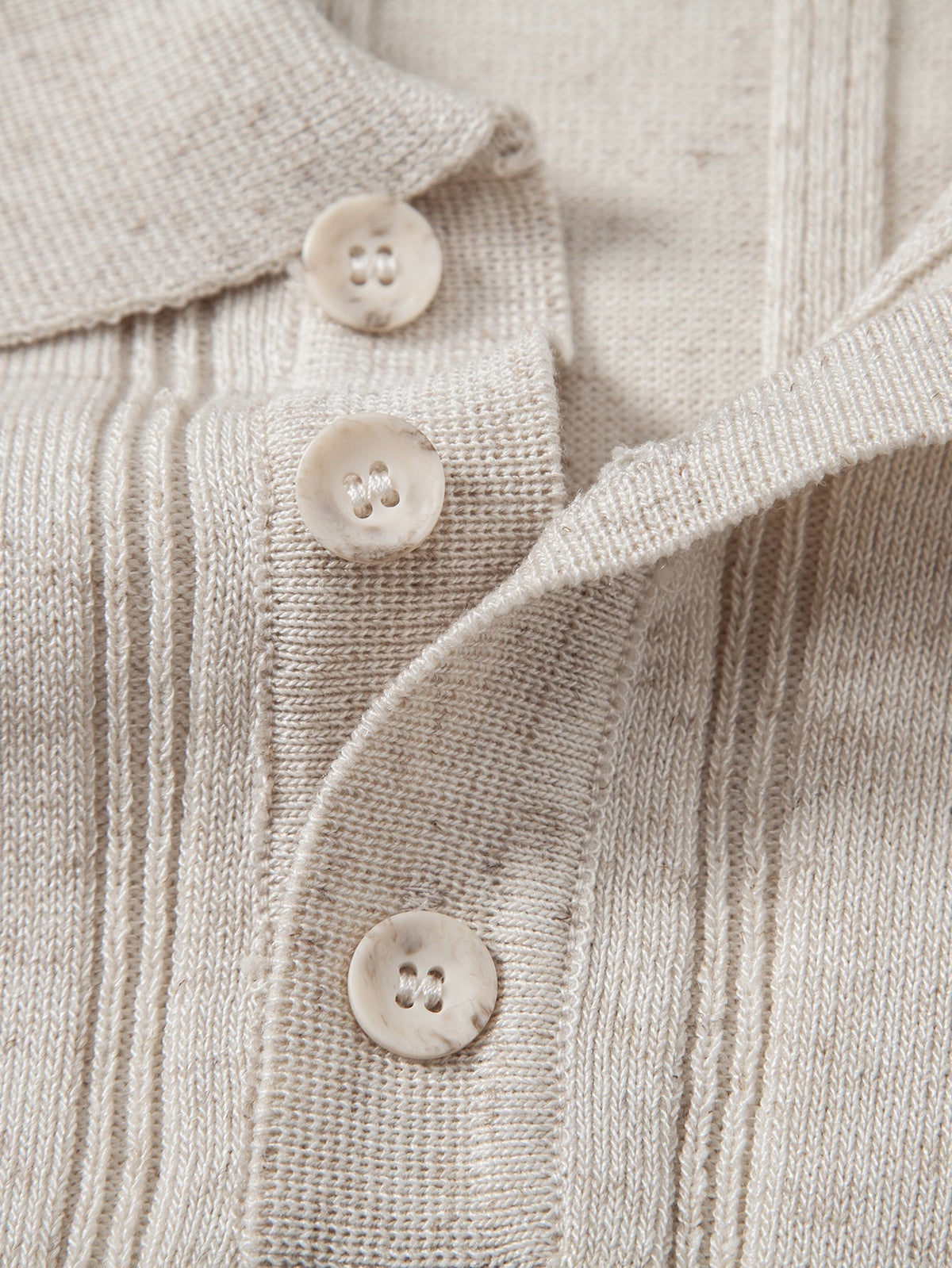 Linen Ribbed Knit Polo & Slim Fit Tapered Trousers