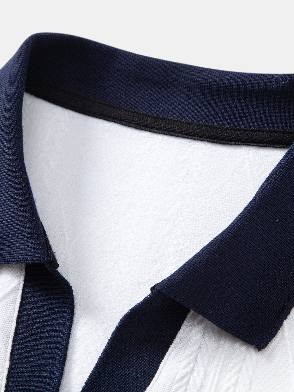 Contrast Geometry Jacquard Knit Polo & Slim Fit Tapered Trousers