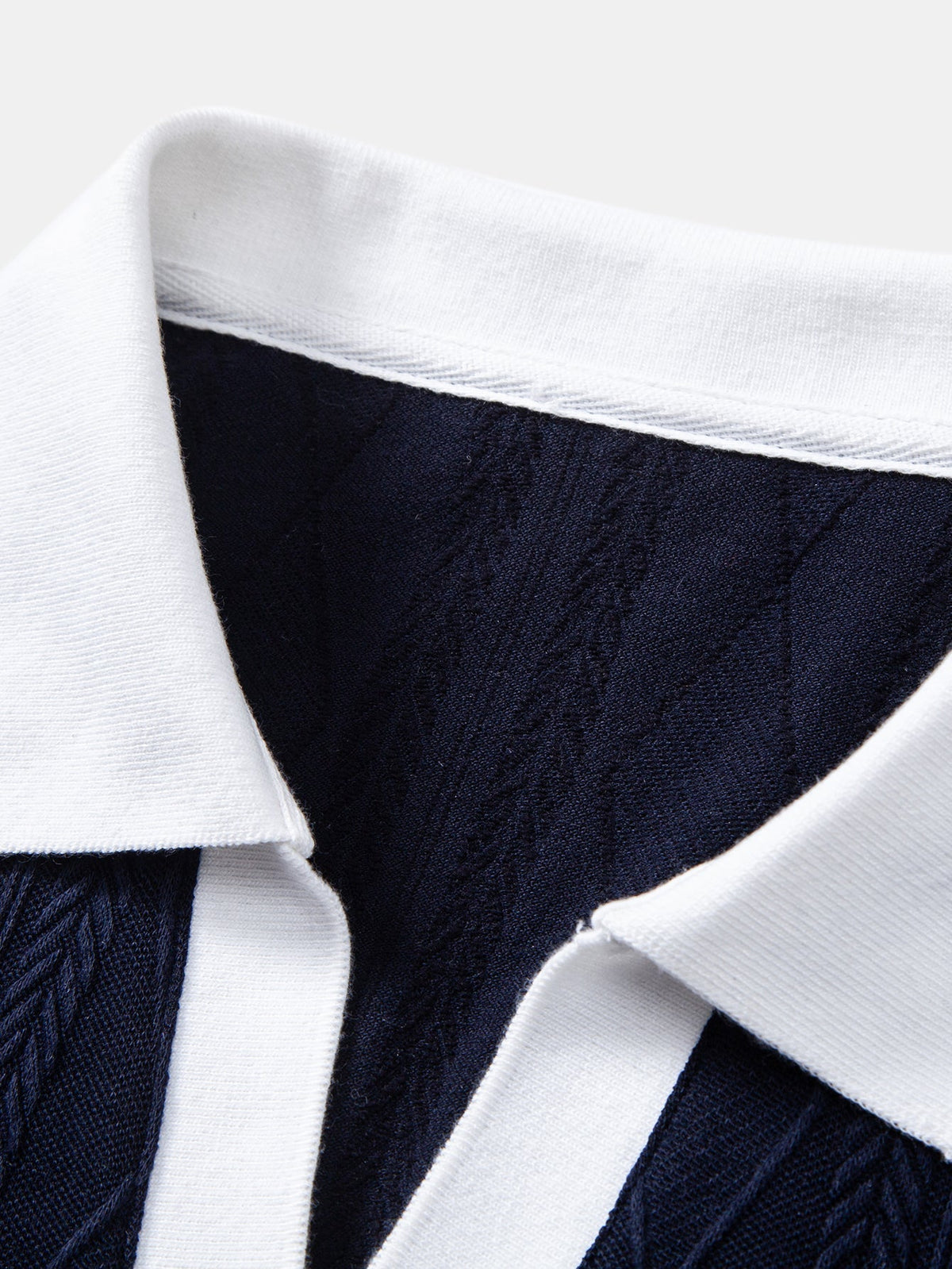 Contrast Geometry Jacquard Knit Polo & Slim Fit Tapered Trousers