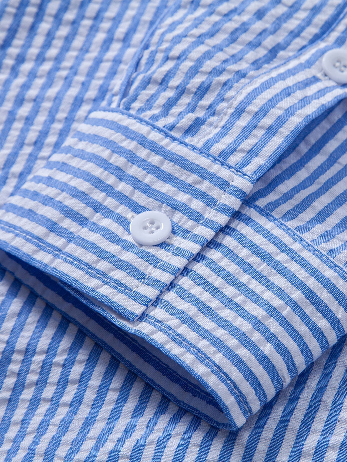 Striped Button-Up Seersucker Shirt