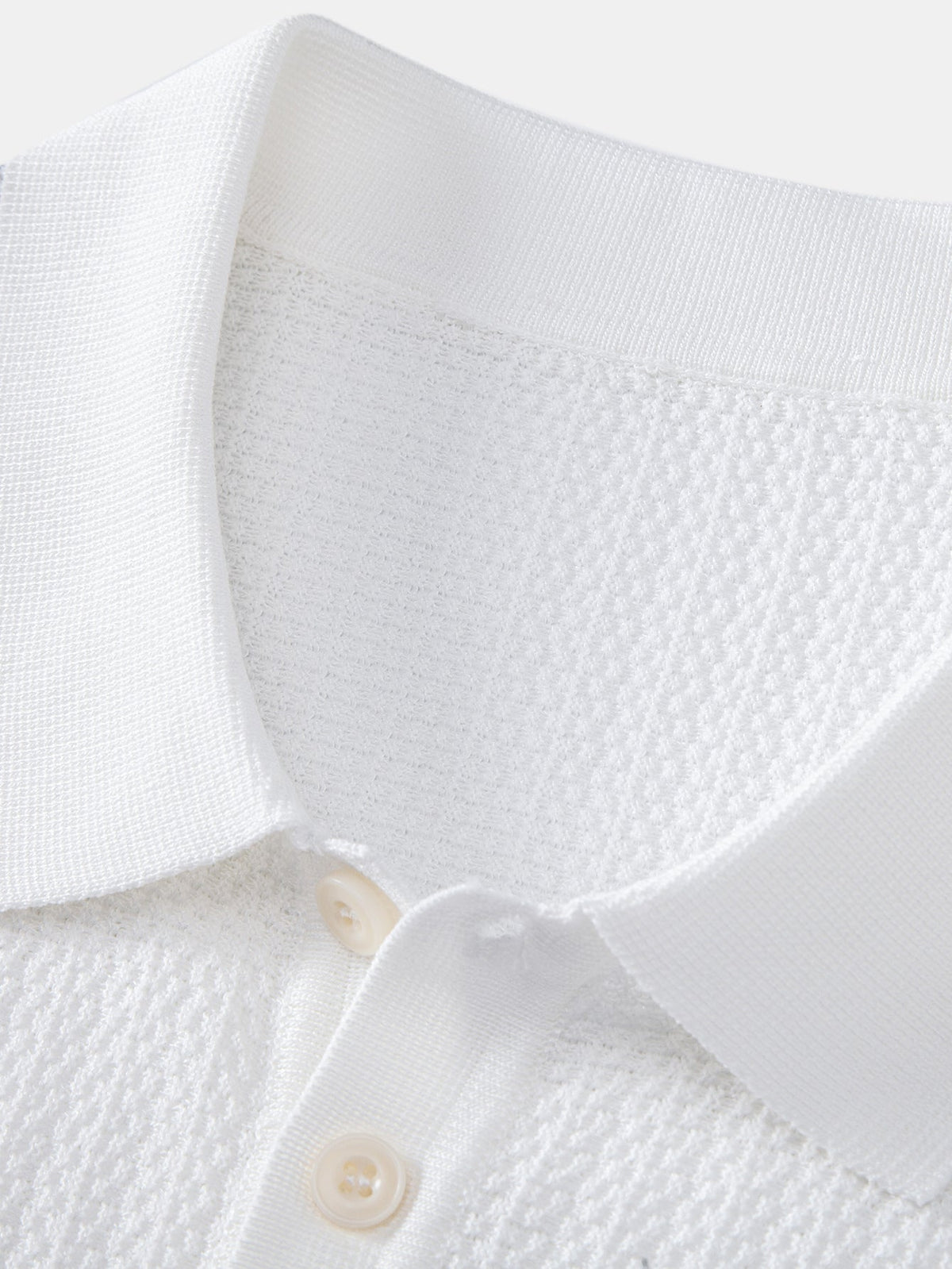 Contrast Textured Knit Polo & Slim Fit Tapered Trousers