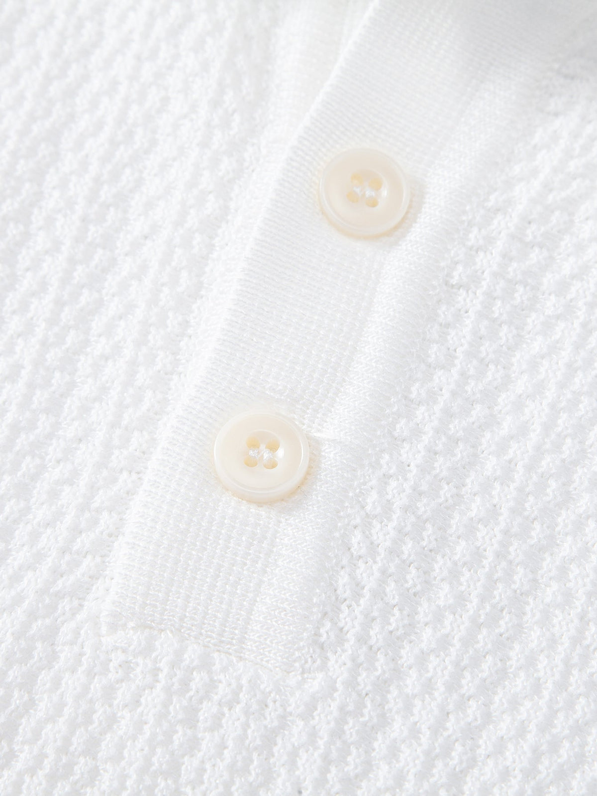Contrast Textured Knit Polo & Slim Fit Tapered Trousers