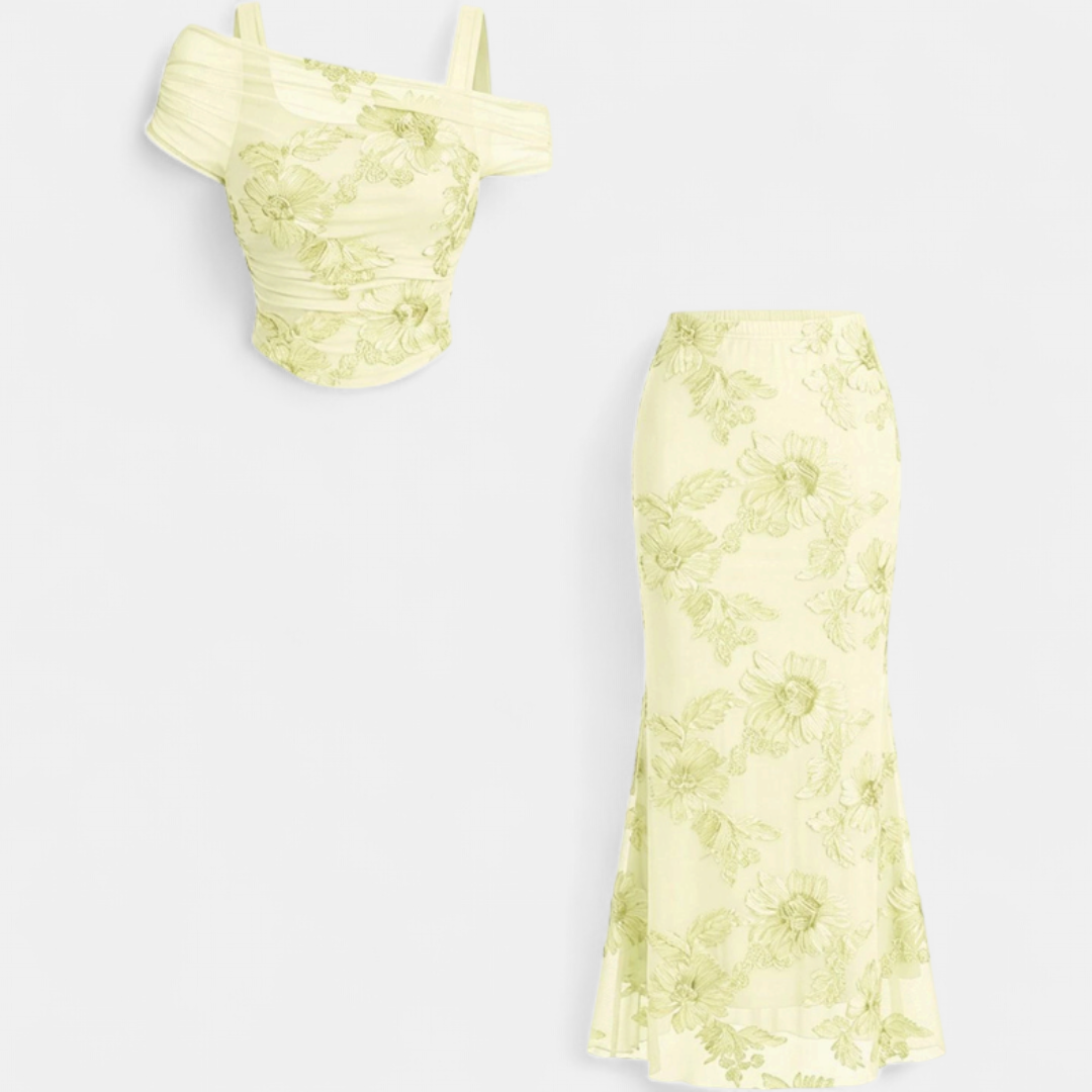 Matilda™ Embroidered Off-Shoulder Maxi Dress Set