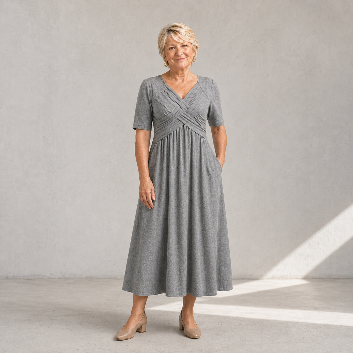 Amara™ Elegant Dress with Flattering Tummy Coverage