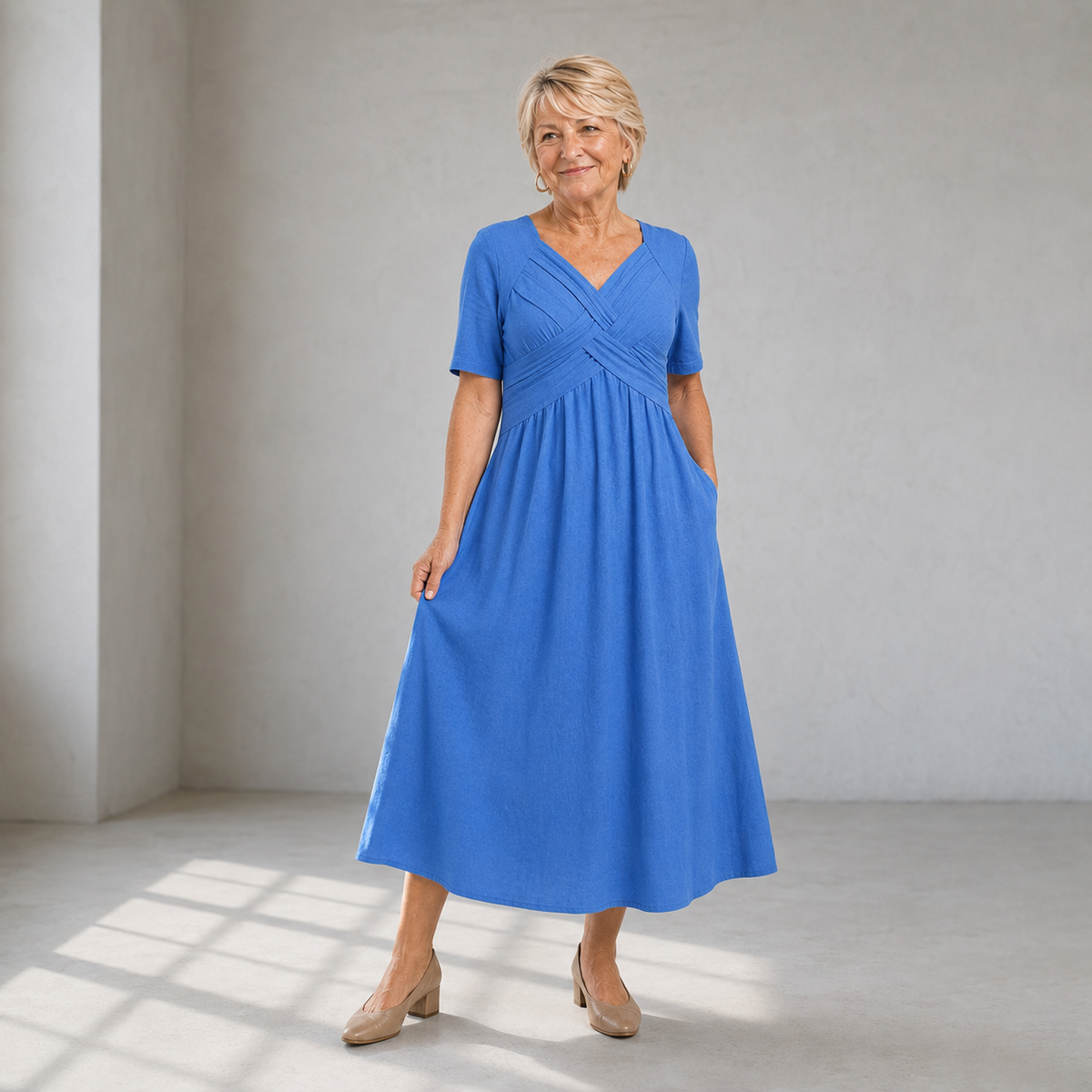 Amara™ Elegant Dress with Flattering Tummy Coverage