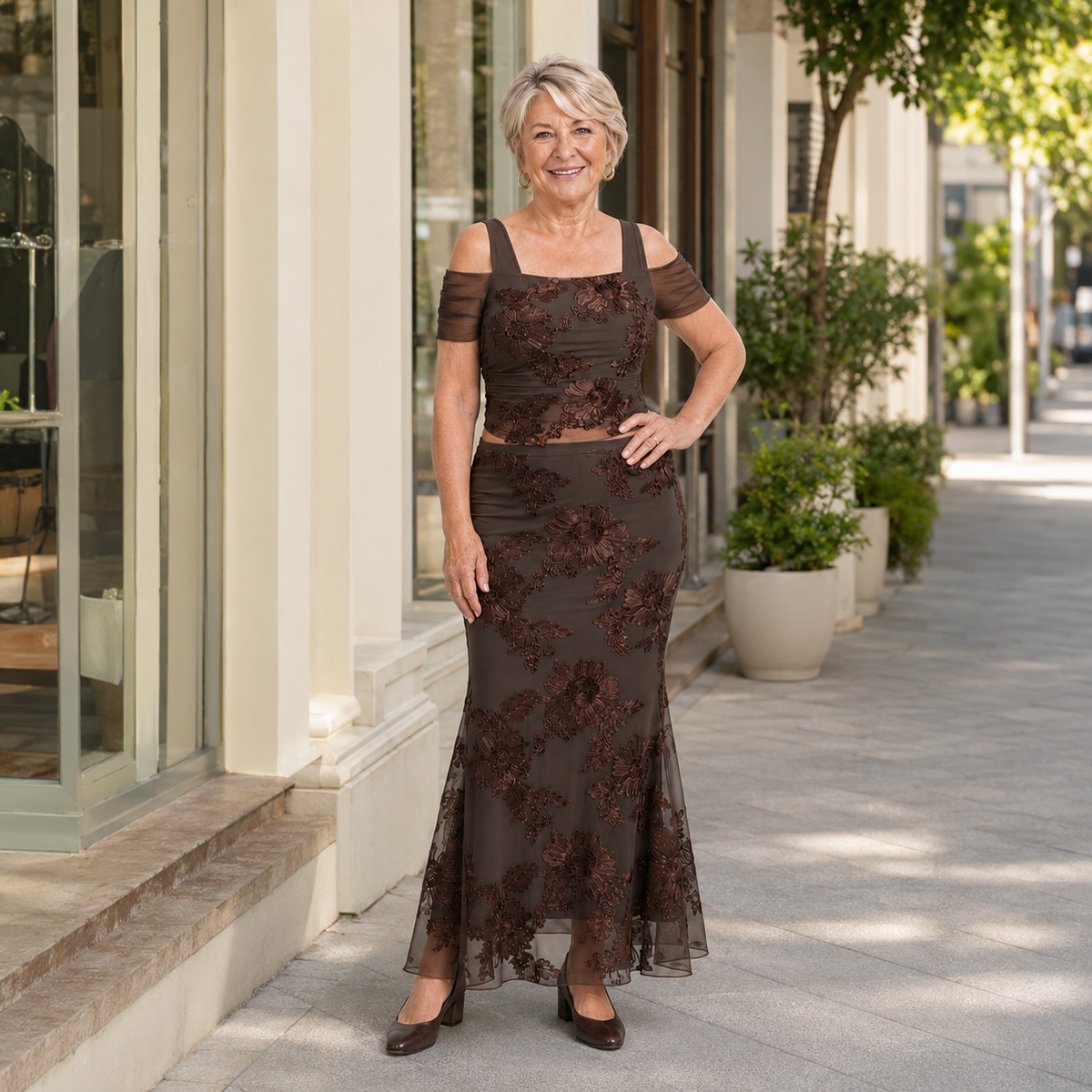 Matilda™ Embroidered Off-Shoulder Maxi Dress Set