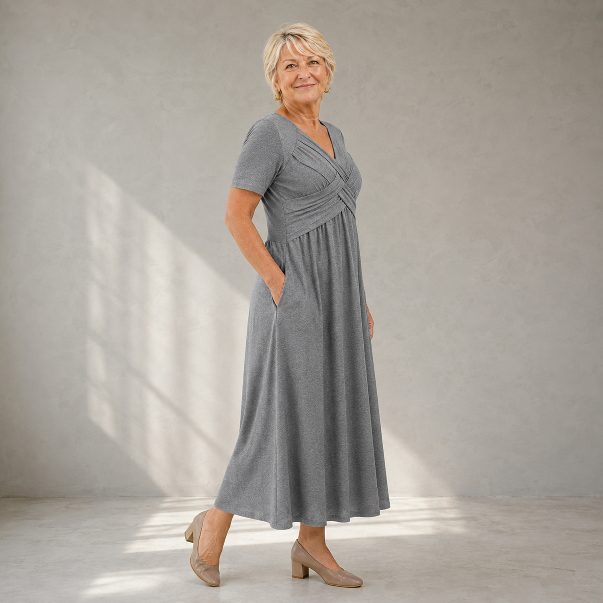 Amara™ Elegant Dress with Flattering Tummy Coverage