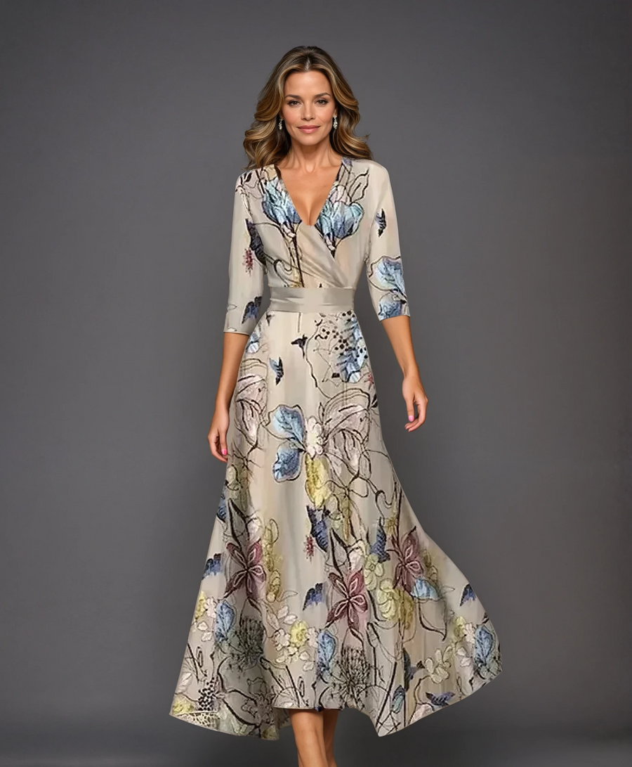 Chic Dress with Floral Print
