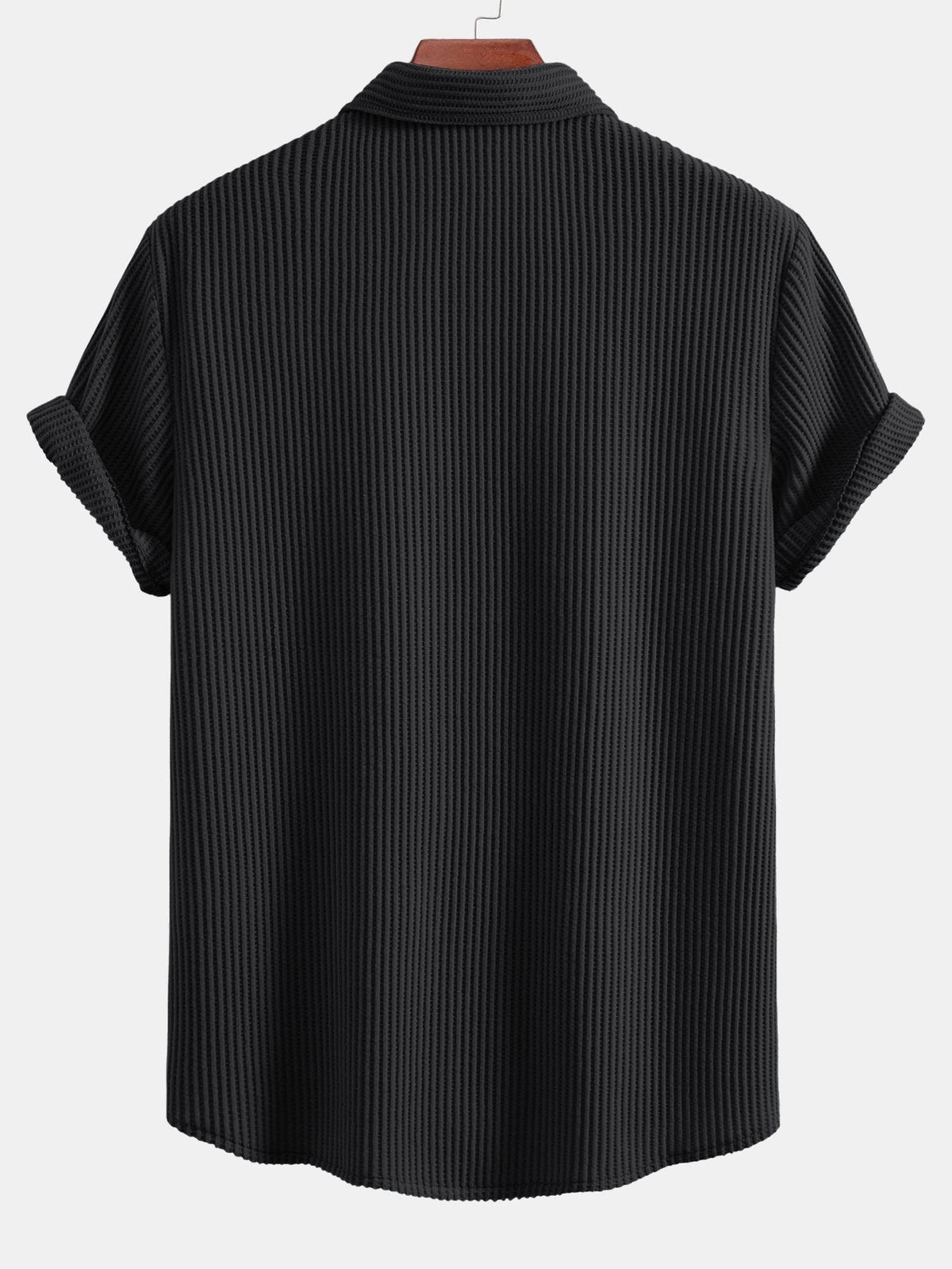 Button-Up Waffle Shirt
